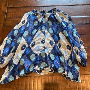 Tucker silk blouse M/L